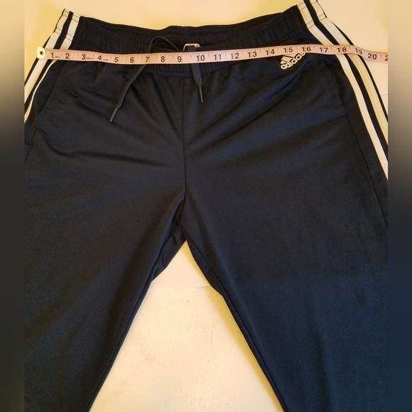 Adidas Men's Tricot Three Stripes Track Pants Size Large Navy - Picture 9 of 14